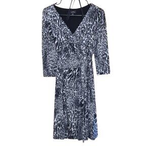 Tahari Leopard Print Wrap Dress Size 6